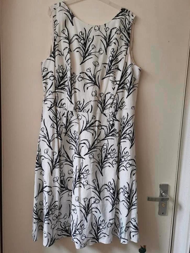 Linnen jurk maat 44, Kleding | Dames, Grote Maten, Ophalen of Verzenden, Nieuw, Wit, Jurk