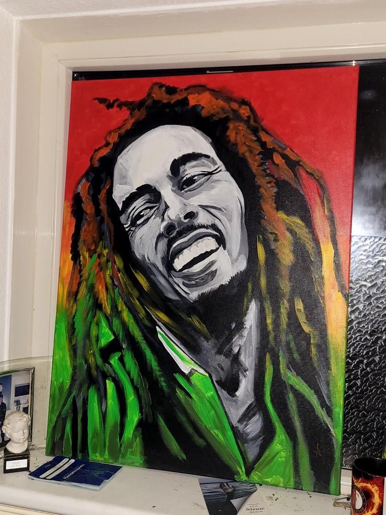 Uniek Bob Marley schilderij, Ophalen