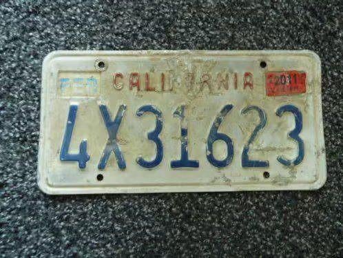 Kentekenplaat licenseplate California 1 USA, Verzamelen, Verzenden, Gebruikt, Auto's