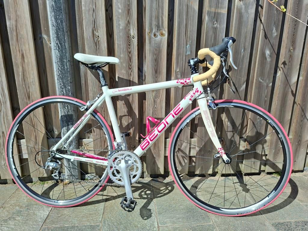 Dames racefiets Leontien Beone, kleine maat (ca. 1.65 cm), Fietsen en Brommers, Fietsen | Racefietsen, 28 inch, Gebruikt, Aluminium