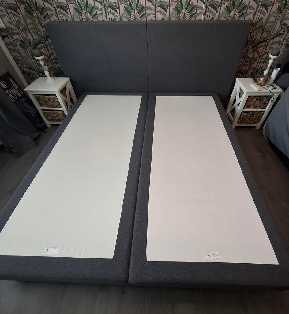 Pullman 2-persoons boxspring 1.80 x 2.00 met RVS pootjes, Ophalen, Tweepersoons, 180 cm