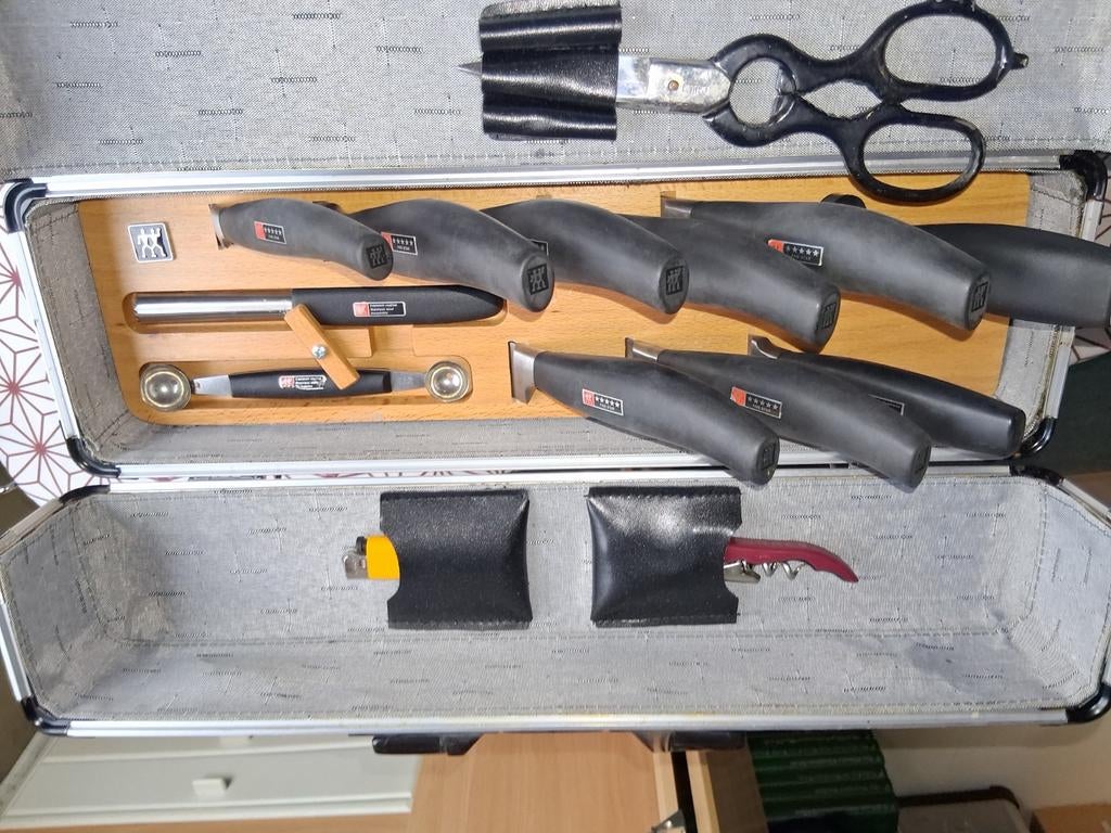 Zwilling Koksmessenset - Professionele Kwaliteit, Ophalen of Verzenden, Zo goed als nieuw, Rvs of Chroom, Vaatwasserbestendig