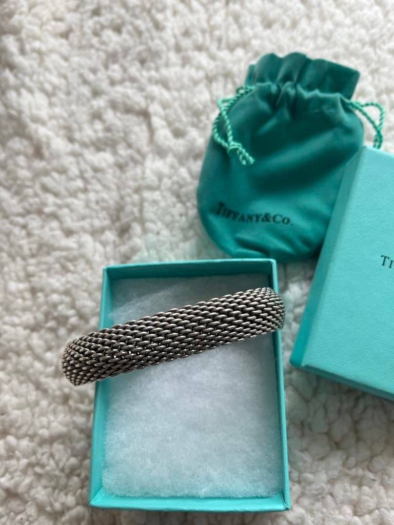 Tiffany & Co. Somerset Mesh Armband Zilver 925, Ophalen of Verzenden, Zo goed als nieuw, Zilver
