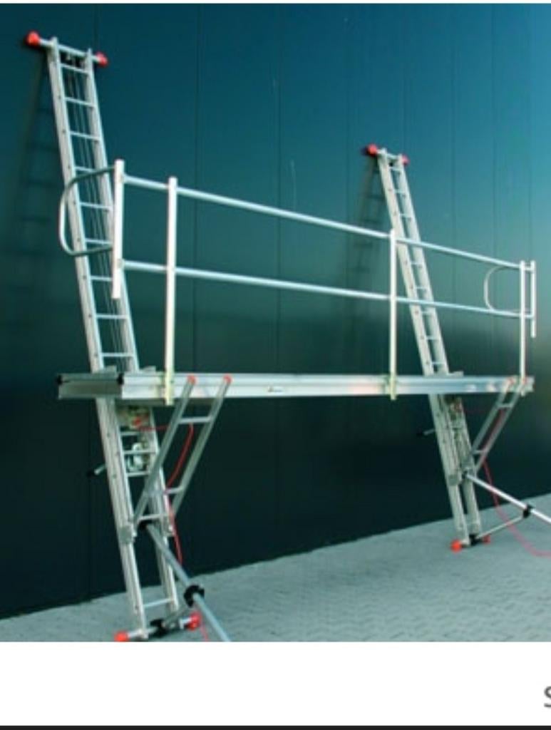 Wienese werkstelling gevelsteiger., Doe-het-zelf en Verbouw, Steigers, Ophalen, Zo goed als nieuw, Gevelsteiger, 5 meter of hoger