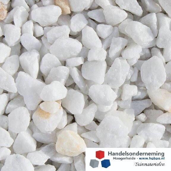 Crystal white split luxe uitstraling contrast tuin tegels, Tuin en Terras, Grind, Keien en Split, Overige materialen, Verzenden