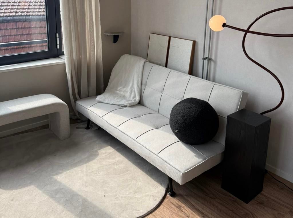 Slaapbank, Ophalen, 150 tot 200 cm, Tweepersoons, Zo goed als nieuw