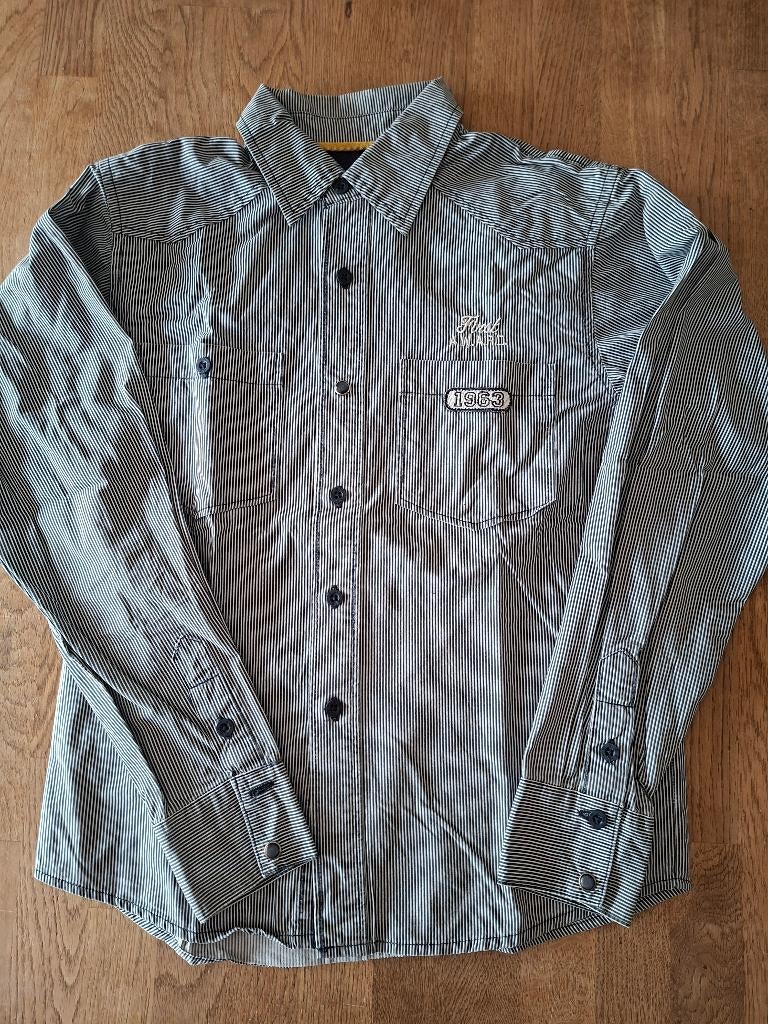 WE Fashion overhemd wit/blauw gestreept met borduurwerk, Anneonline, Steenbergen, Shop@wesell4u.nl, Overhemd of Blouse