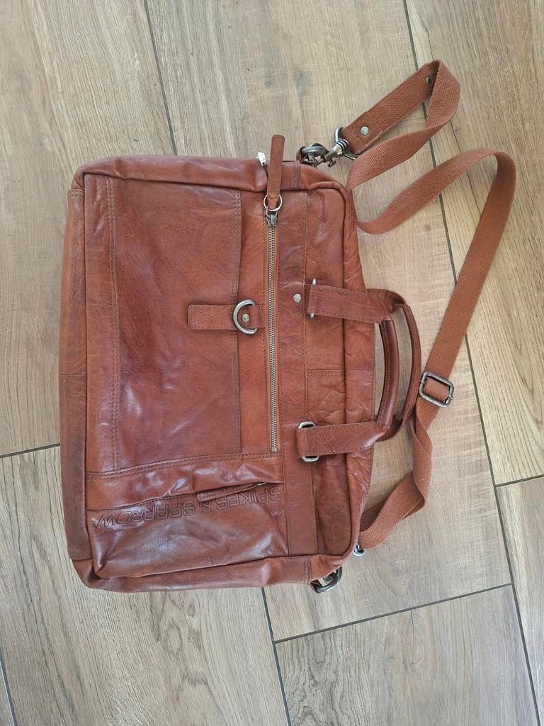 Leren laptoptas Spikes & Sparrow - Zo goed als nieuw, Bruin, Zo goed als nieuw, Leer, Ophalen