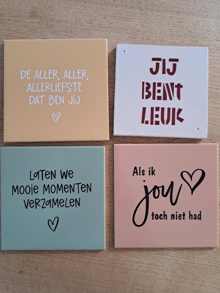 Tegeltjes met tekst voor € 5,-, Ophalen of Verzenden, Nieuw