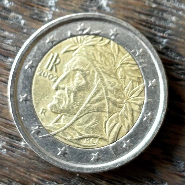 2 Euro munt Dante Alighieri 2002, Postzegels en Munten, Munten | Europa | Euromunten, Ophalen of Verzenden, Italië, 2 euro, Losse munt
