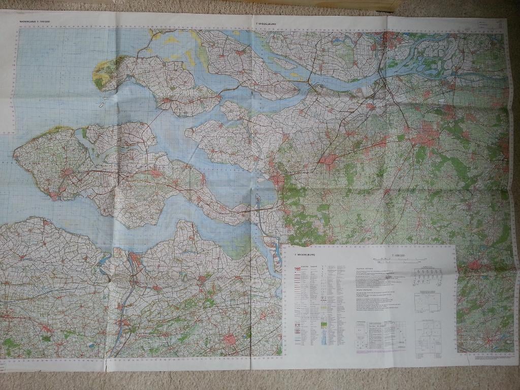 DETAILKAART van ZEELAND en WEST-BRABANT en a. provincies, Ophalen of Verzenden, 1800 tot 2000, Nederland, Landkaart