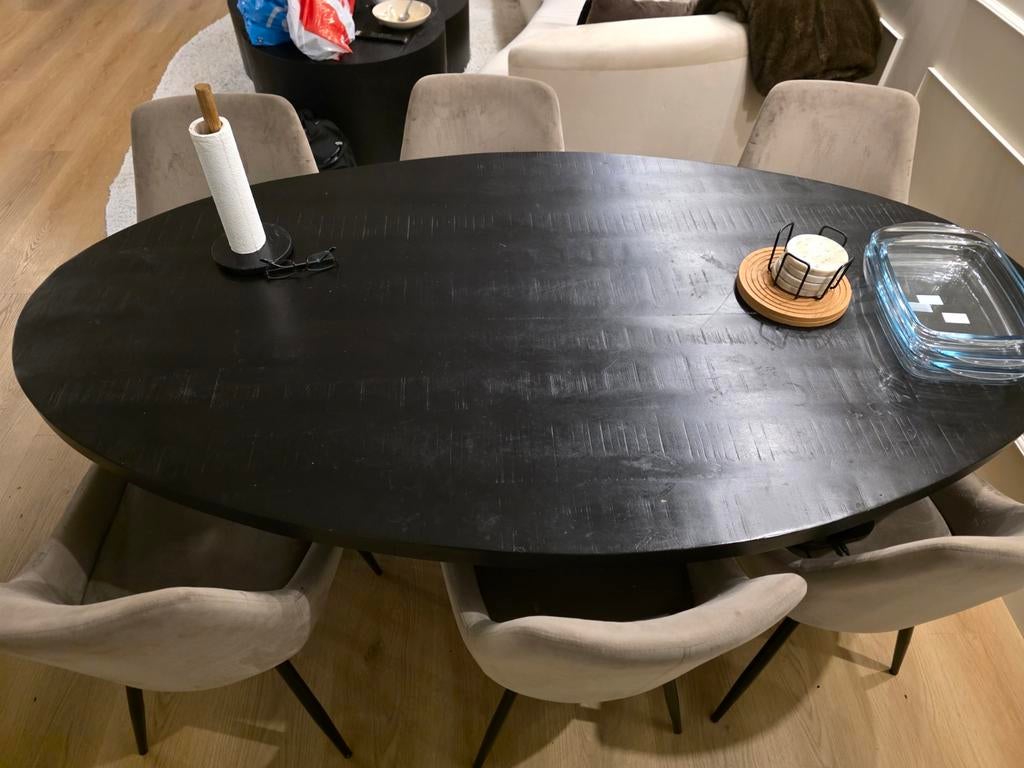 Eettafel met 6 stoelen, Huis en Inrichting, Tafels | Eettafels, Ophalen of Verzenden