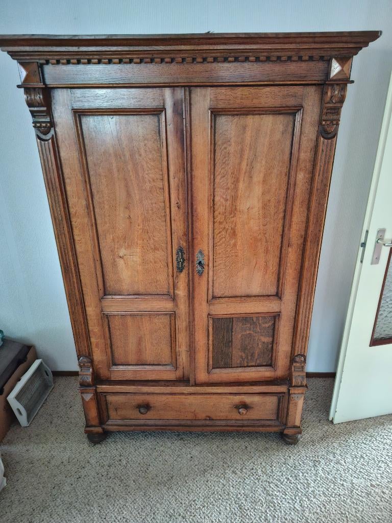 Massief eiken kast, Antiek en Kunst, Antiek | Meubels | Kasten, Ophalen