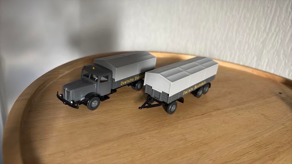 WIKING 8580230 CAMION BÜSSING 8000 BÂCHÉE. DB. HO 187, Ophalen of Verzenden, Zo goed als nieuw, Bus of Vrachtwagen, Wiking