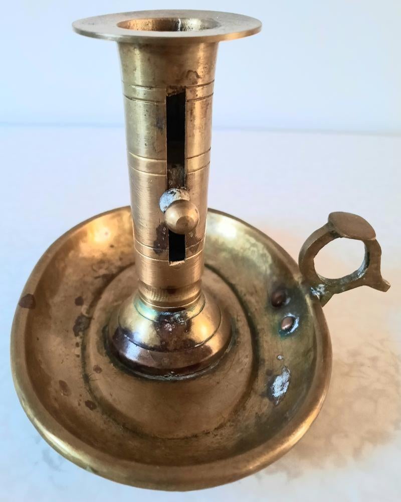 Antieke koperen blaker met schuif mechanisme, Ophalen of Verzenden, Koper of Brons