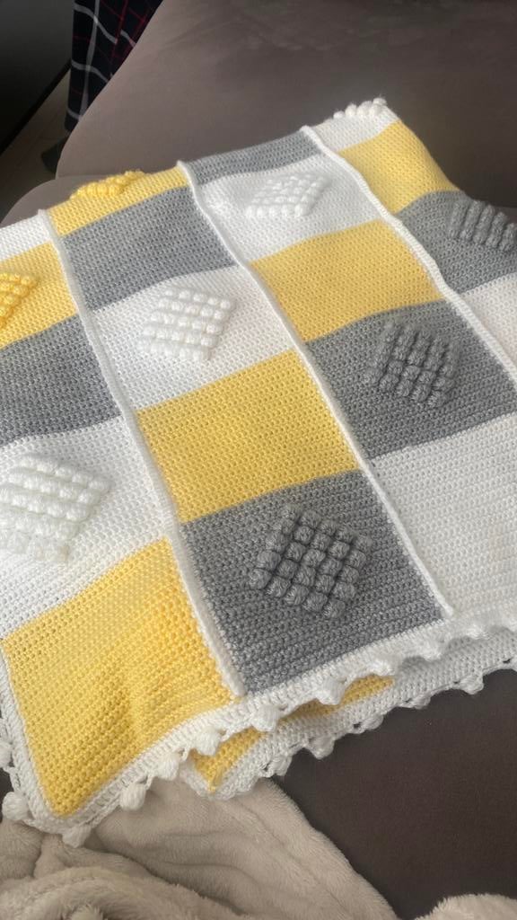 Handgebreide babydeken, Ophalen of Verzenden, Zo goed als nieuw