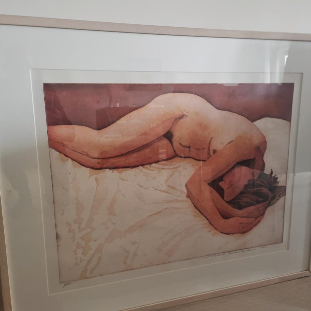 Marcel Schellekens - Liggend naakt, Antiek en Kunst, Kunst | Schilderijen | Klassiek, Ophalen of Verzenden