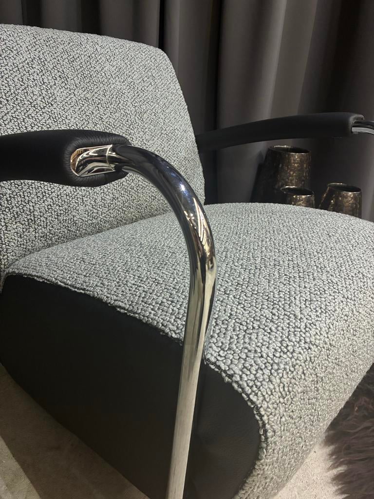 Leolux Scylla fauteuil - Nieuw Stof -, Ophalen, Leolux, ., Zo goed als nieuw