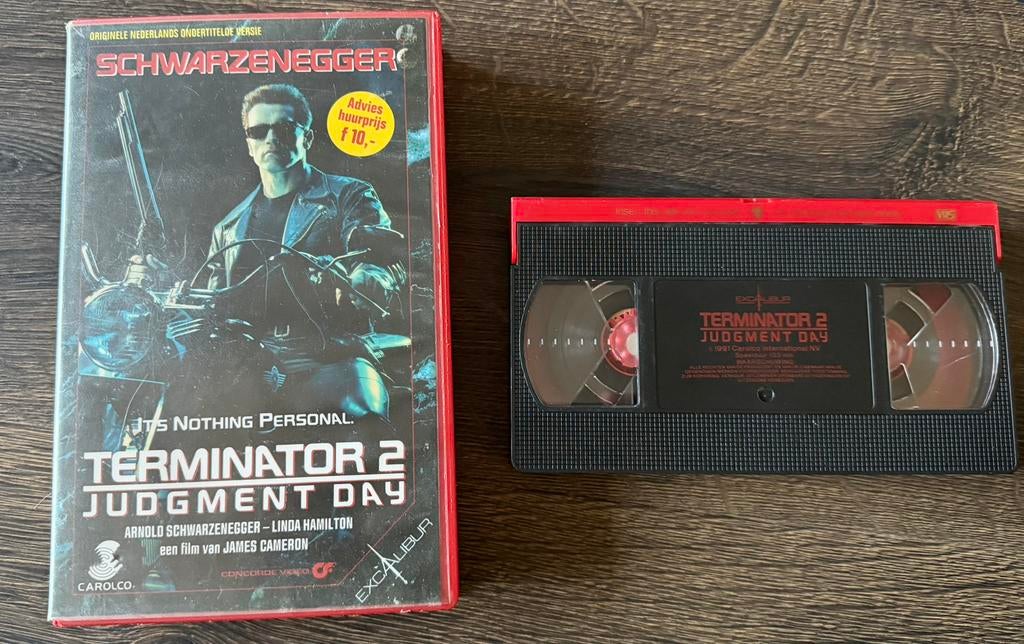 Terminator 2 vhs ex rental, Vanaf 16 jaar, Ophalen of Verzenden, Zo goed als nieuw, Horror