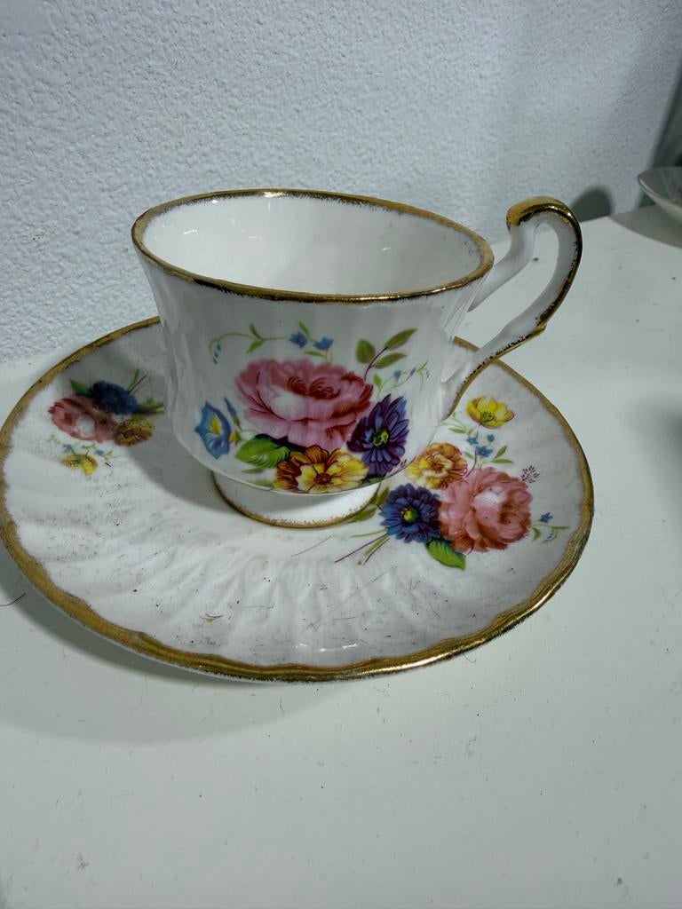 Vintage Royal Priory Dale Jewel theekop en schotel, Ophalen of Verzenden