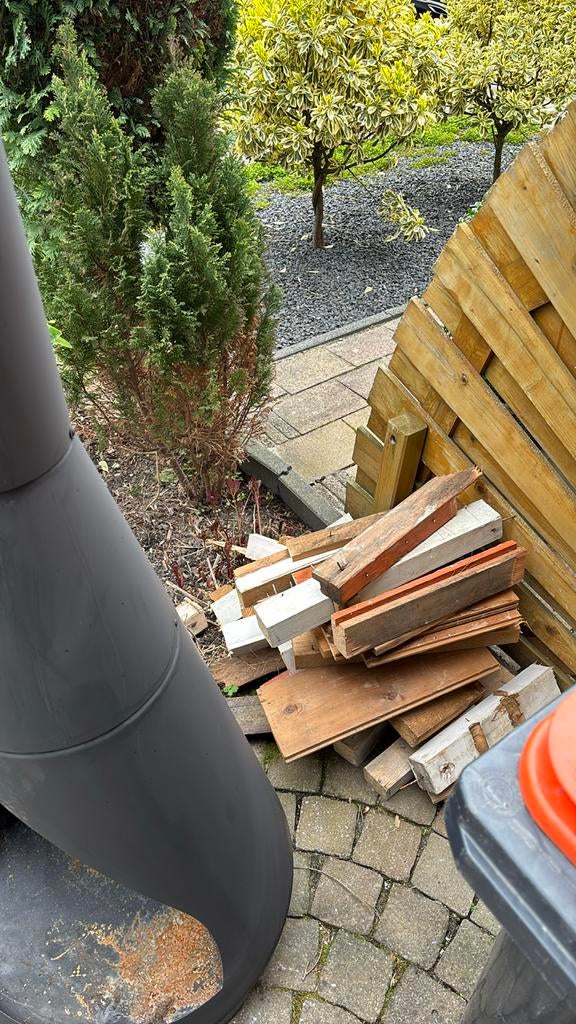 Klein restje brandhout gratis. Ridderkerk oost, Minder dan 3 m³, Ophalen of Verzenden, Overige houtsoorten, Blokken