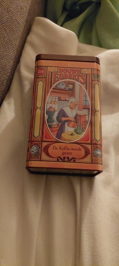 3x BROCANTE OUDE VINTAGE DOUWE EGBERTS KOFFIE BLIKKEN SMAL, Ophalen of Verzenden