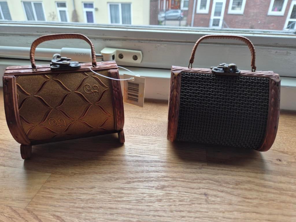 Twee kleine decoratieve houten kistjes, Hout, Nieuw, Ophalen of Verzenden, Japandi