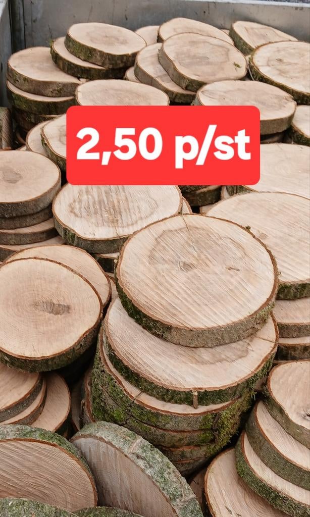 Houten boomstam schijven verschillende maten, Ophalen, Minder dan 25 mm, Plank, Minder dan 200 cm