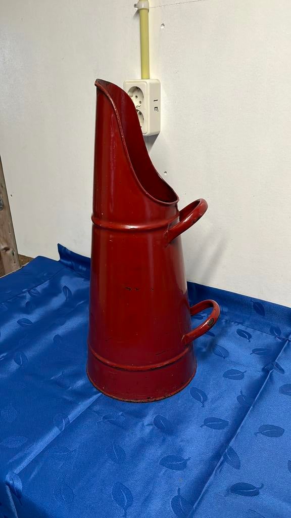 Antieke Emaille Kolenkit geverfd, Antiek en Kunst, Antiek | Emaille, Ophalen of Verzenden