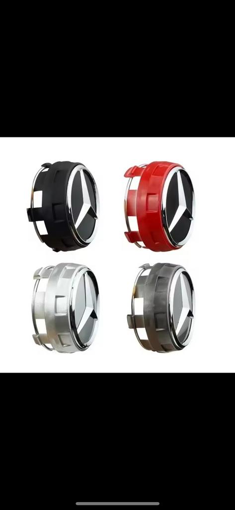 Mercedes amg naafdoppen 75 mm, Verzenden, Zo goed als nieuw