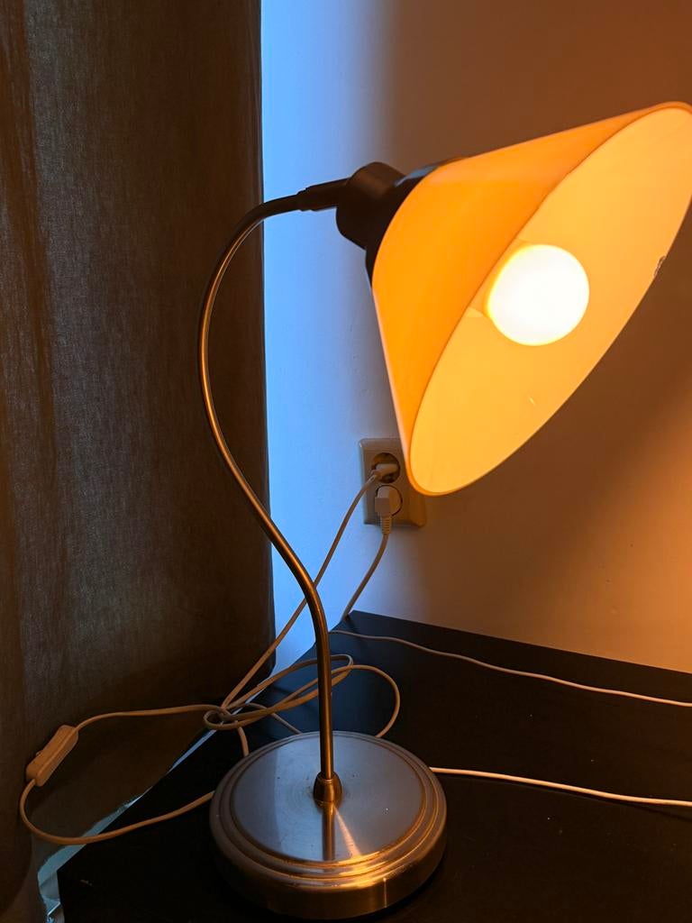 Tafel Lamp, Huis en Inrichting, Lampen | Tafellampen, Ophalen, Gebruikt, Glas, Minder dan 50 cm