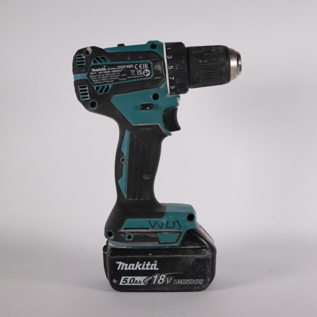 Makita DDF485 + Accu 18V 5.0Ah + Lader - Nette Staat, Makita, Gebruikt, Support@makita.com, Makita Corporation, 3-11-8, Sumiyoshi-cho, 
Anjo, Aichi 446-8502
Japan