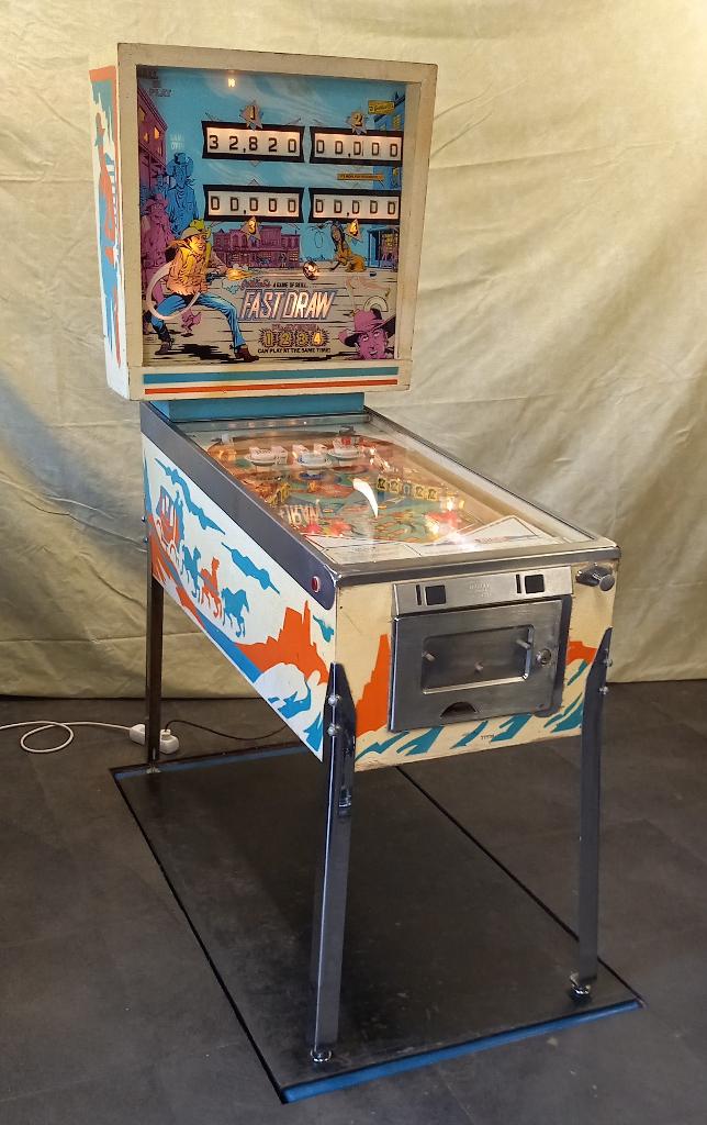 Flipperkast Gottlieb "Fast Draw", Verzamelen, Ophalen, Gebruikt, Mechanisch, Gottlieb