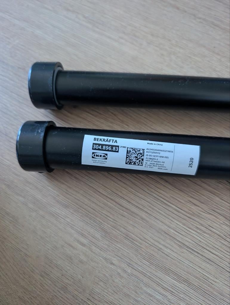 IKEA Bekräfta gordijnroede 120-210cm, Ophalen, Gebruikt, Zwart, 150 tot 200 cm