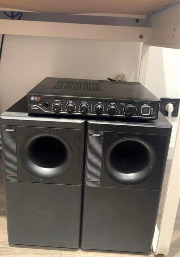Bose Acoustimass 5 Serie II met Inter-M MA-110 Versterker, Ophalen, Gebruikt, Complete surroundset, Bose