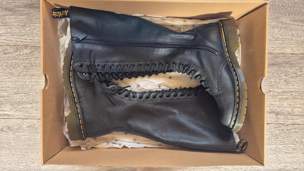 Nieuw in doos! Dr Martens 1B60 Virginia veterlaarzen rits 38, Hoge laarzen, Zwart, Ophalen of Verzenden, Dr. Martens