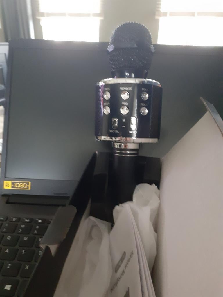 Draagbare Karaoke Microfoon met Bluetooth - Zwart, Ophalen of Verzenden