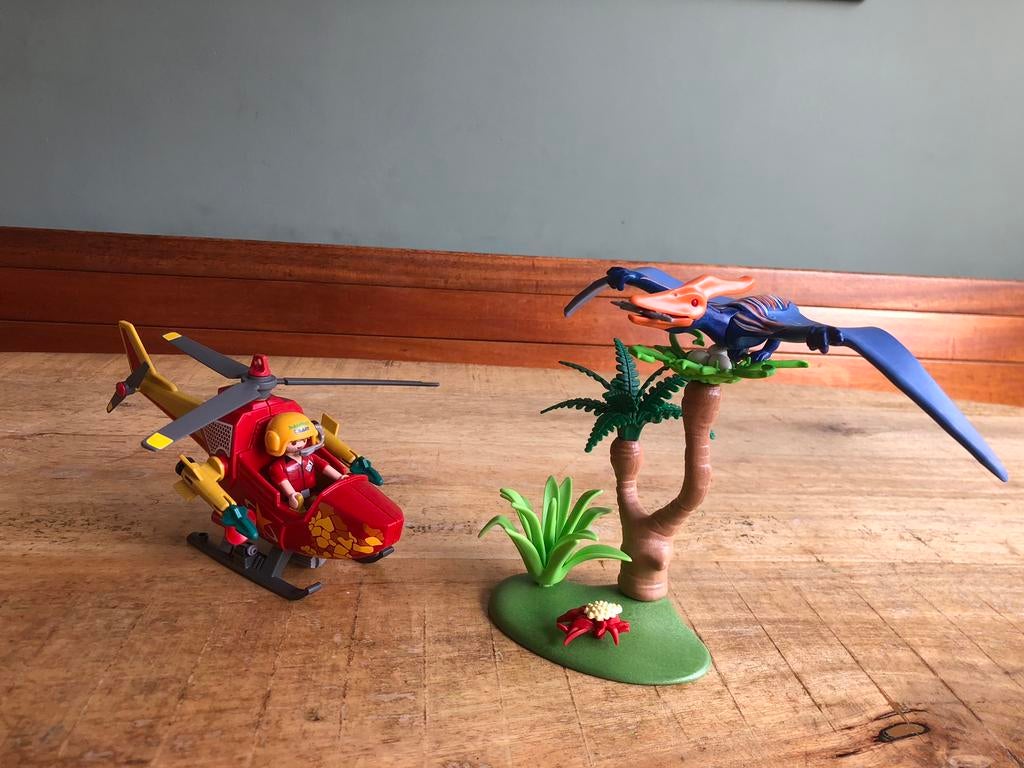 Dino helikopter met Pteranodon - 9430 - PlaymoBeau, Ophalen of Verzenden, Zo goed als nieuw, Complete set