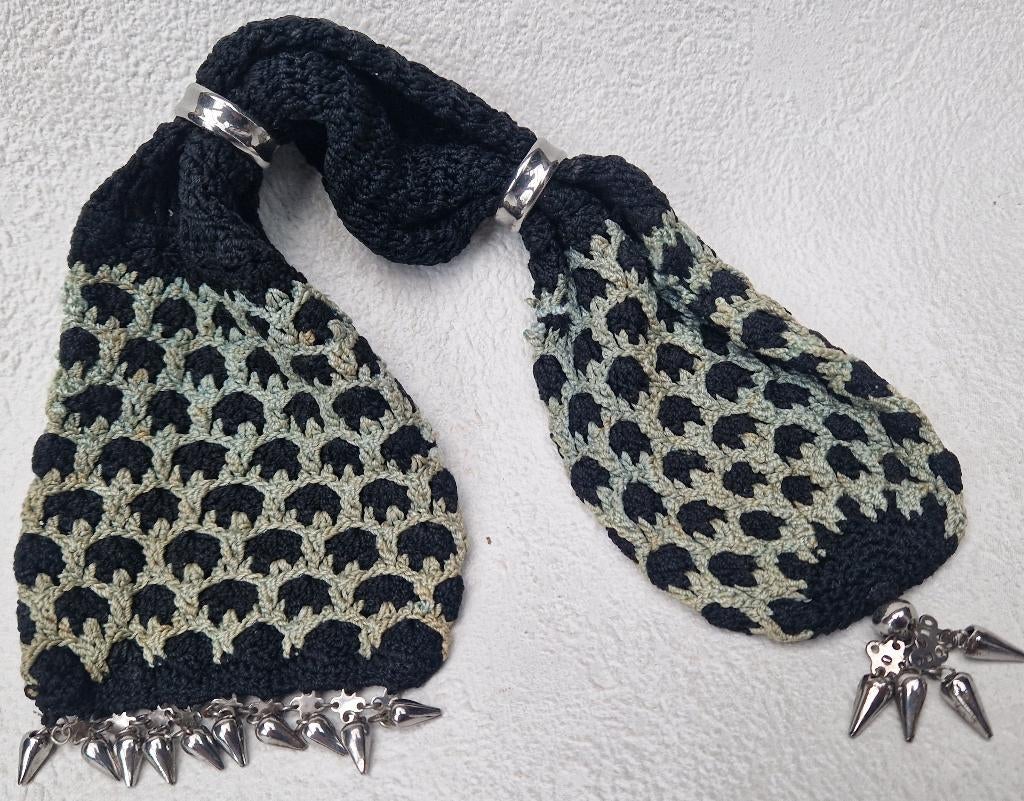 Antiek KOUSENBEURSJE risqué geldbuideltje aan Jarretelgordel, Ophalen of Verzenden, Dames