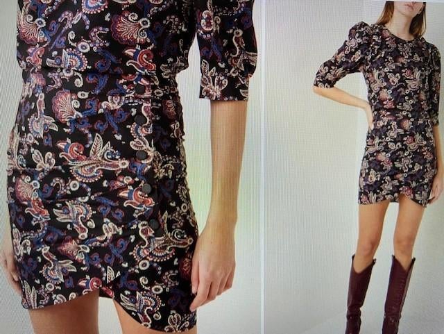 ZGAN Bash Roster rokje zwart met print mt 36, Zwart, Ophalen of Verzenden, Zo goed als nieuw, Ba&sh