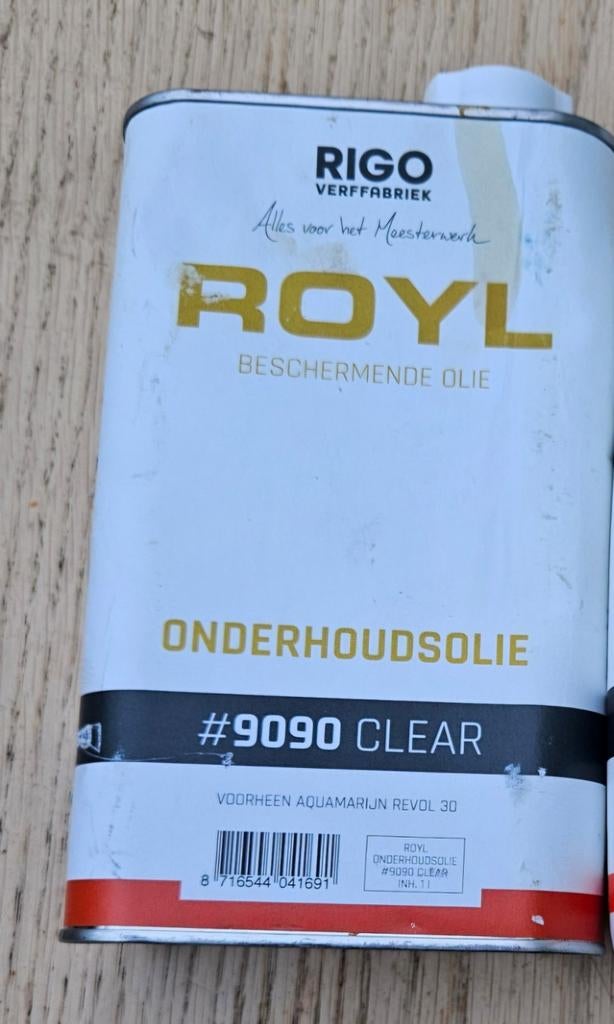 Onderhoudsolie Royl, Ophalen, Schoonmaakmiddel