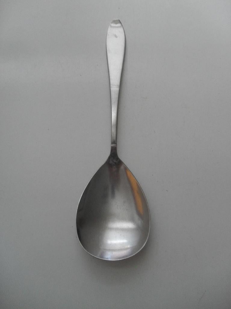 sola massive vla- of rijstlepel, Ophalen of Verzenden, Gebruikt, Rvs of Chroom