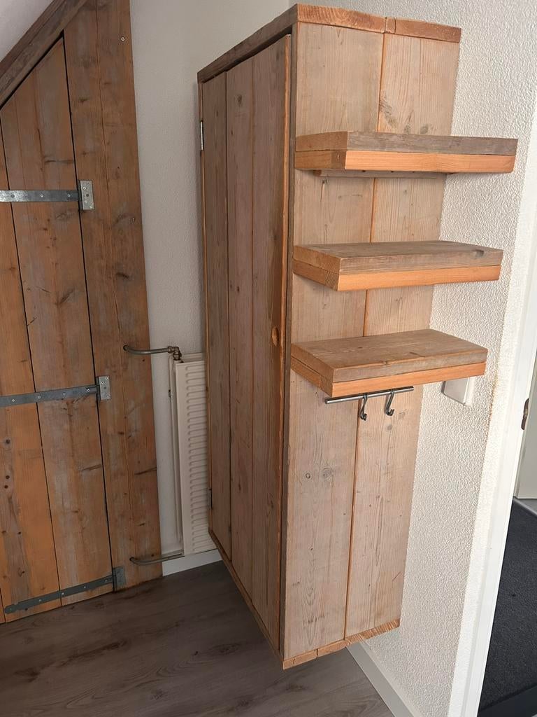 Steigerhouten hang kledingkast, Huis en Inrichting, Kasten | Kledingkasten, Ophalen of Verzenden, Zo goed als nieuw, 50 tot 75 cm