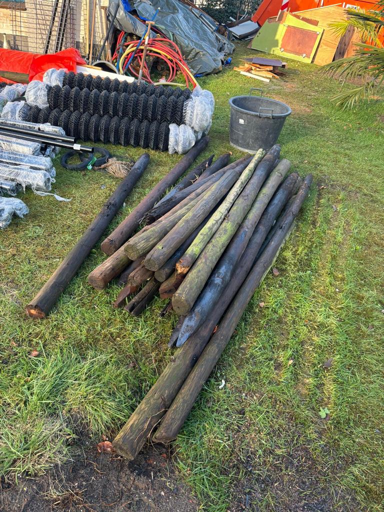 Houten palen, Tuin en Terras, Ophalen, Gebruikt, 180 tot 250 cm, Palen