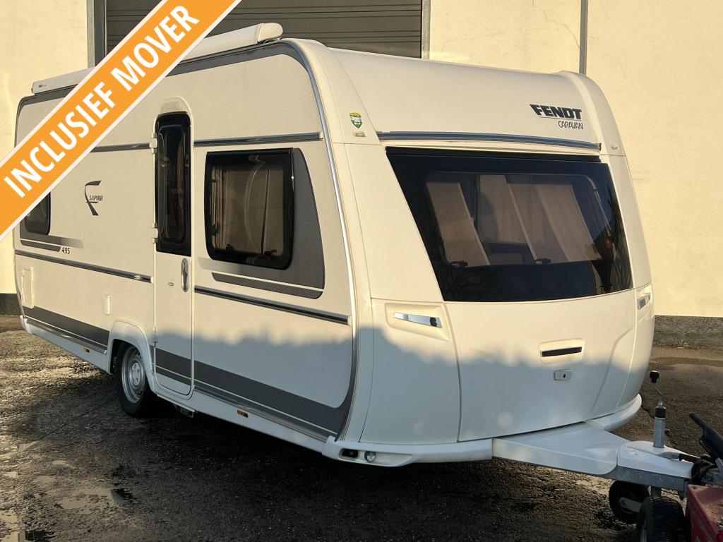 Fendt Saphir 495 SF - Mover - Thuleluifel, ATC systeem, Caravans en Kamperen, Caravans, Rondzit, Schokbreker, Bedrijf, Overige typen