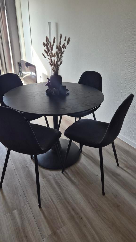 Eettafel, Huis en Inrichting, Tafels | Eettafels, Ophalen, Zo goed als nieuw, Rond, 50 tot 100 cm