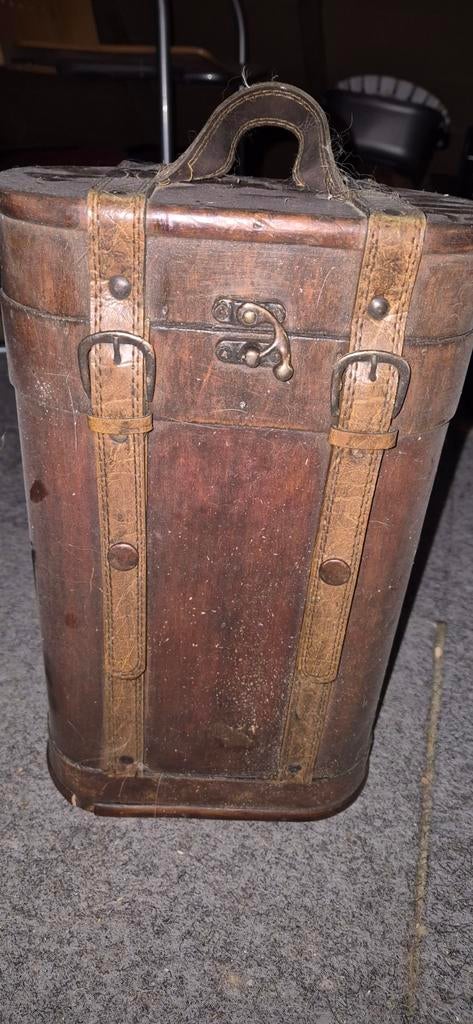Houten wijnkoker voor 2 wijnen, Huis en Inrichting, Woonaccessoires | Wijnrekken, Ophalen, Hout, Minder dan 50 cm, Minder dan 5 flessen