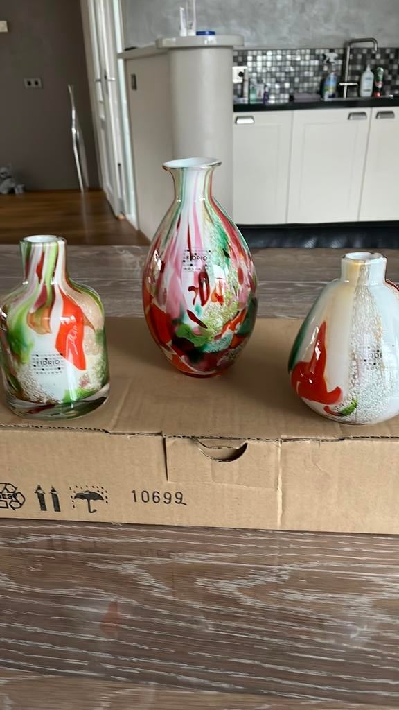 Fidrio glazen vaasjes, Ophalen, Overige kleuren, Minder dan 50 cm, Glas