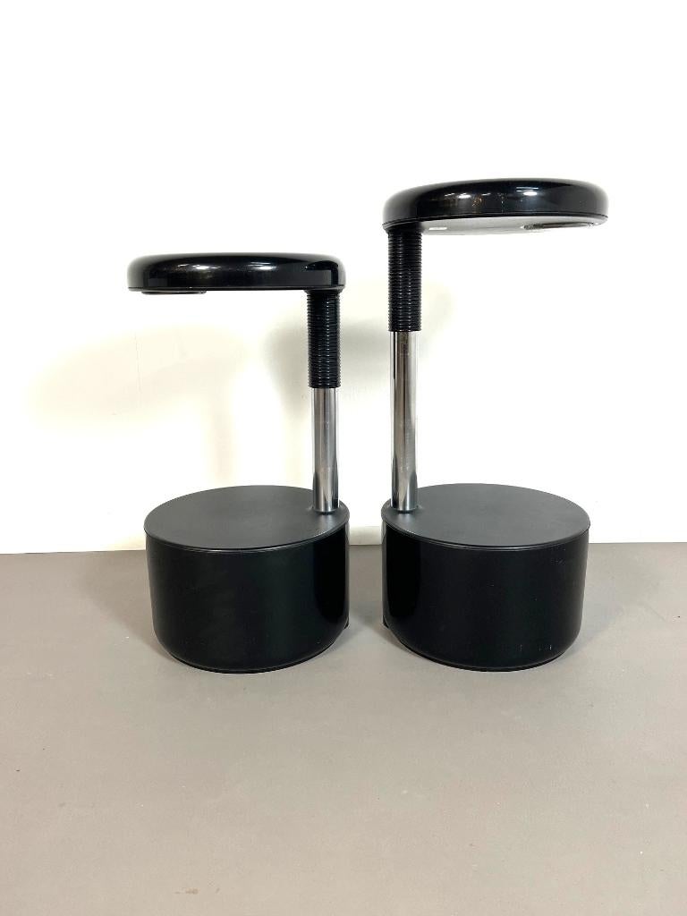 Vintage barkrukken, Roberto Lucci, Velca, Italië, jaren 70., Huis en Inrichting, Barkrukken, Ophalen, Gebruikt, In hoogte verstelbaar