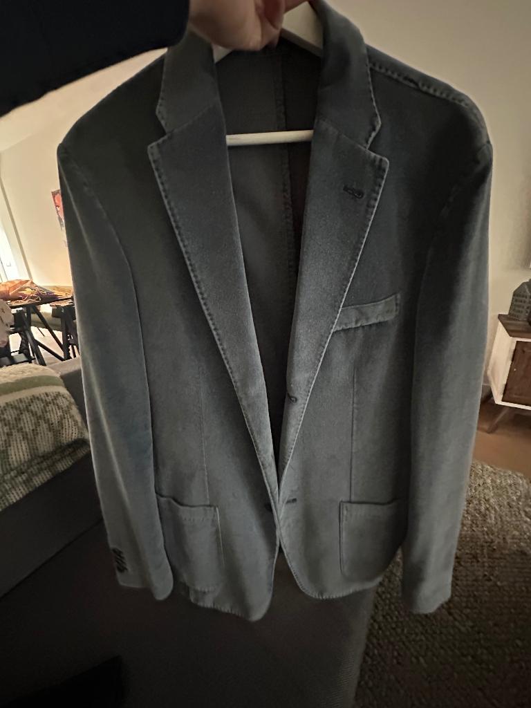 Corneliani Colbert - Blauw Fluweel / Velvet - Maat 48 (M) -, Ophalen of Verzenden, Gedragen, Maat 52/54 (L), Blauw